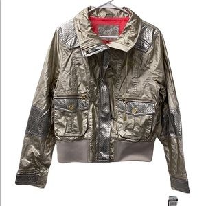 Coogi Jacket Lightweight Pearl Gold Metallic L